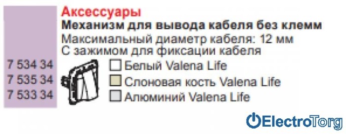 купить купить Механизм розетки для вывода кабеля алюминиевый Valena LIFE Legrand  