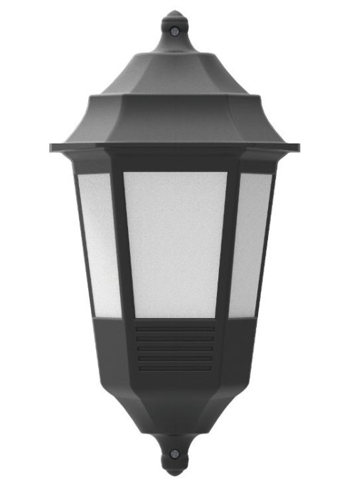Світильник парковий FLORA, настінний, 40W, E27, IP44, ударост. PC/PP, чорний, (016 038 412111).