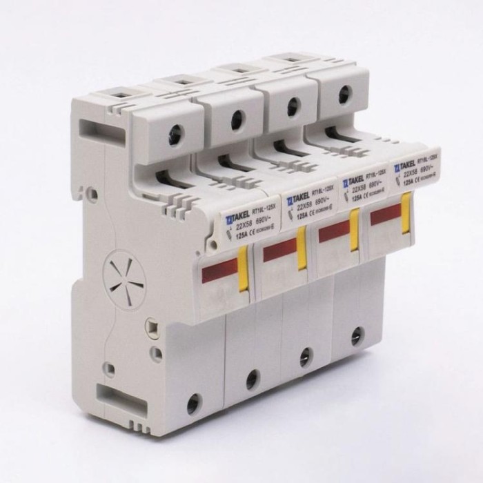 Тримач плавкого запобіжника RT18L-125X 4Р 125А типорозмір 22x58 TAKEL