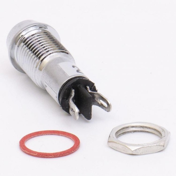 Світлодіодний індикатор металевий AD22C-10 220v AС, білий, Takel