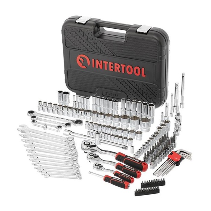 купить купить Набор инструментов 1/2&quot;&amp;3/8&quot;&amp;1/4&quot;, 156ед., Cr-V STORM INTERTOOL ET-8156  