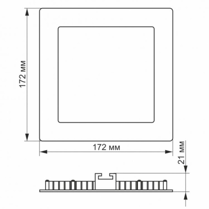 купить купить LED светильник с регулировкой яркости, встроенный Квадрат 12W 3000-6200K С3 VIDEX  