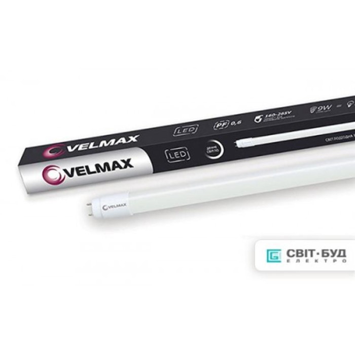 купить купить LED лампа V-T8 9W 600мм G13 6200K 900Lm 320° VELMAX (Велмакс)  