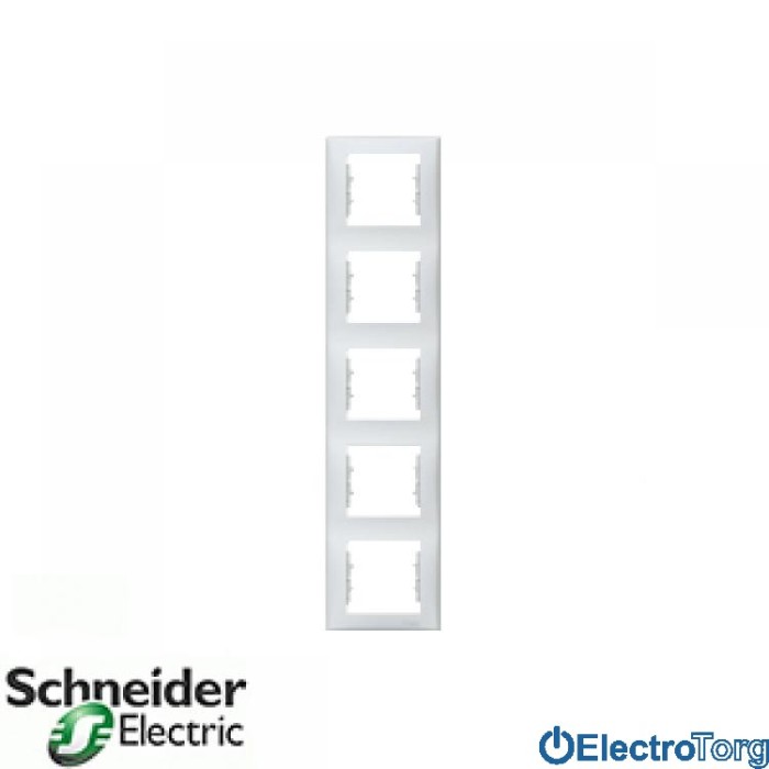 Рамка пятерная вертикальная серая Sedna Schneider Electric (Шнайдер Электрик)