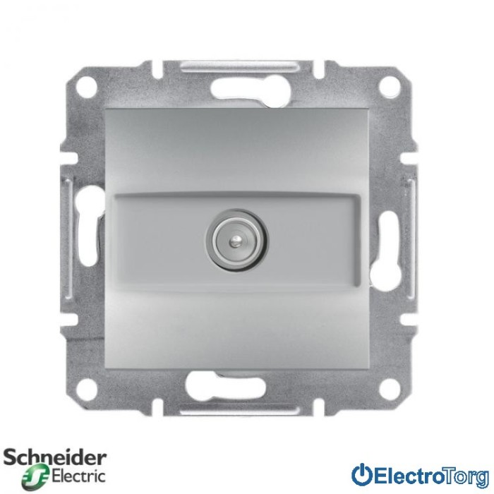 купить купить Розетка TV проходная (8 dB) алюминий Asfora Schneider Electric (Шнайдер Электрик)  