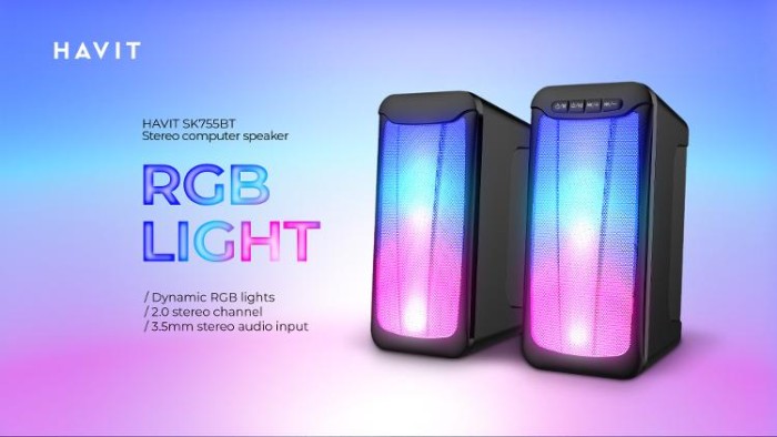 купить купить Акустична система 2.0 HAVIT HV-SK755BT USB 10W RGB Black  