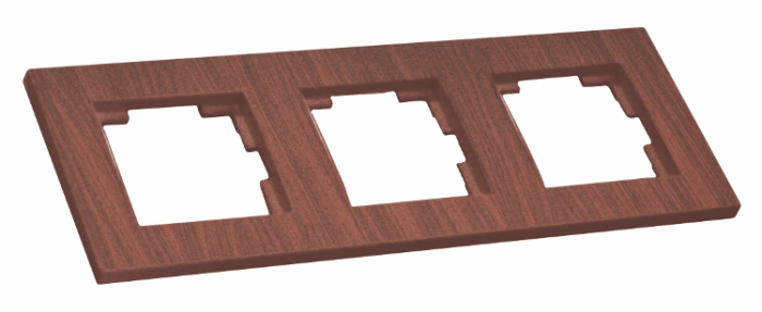 Рамка горизонтальна тримісна RITA, Mutlusan, &amp;quot;вишня&amp;quot; (2220 800 1356)