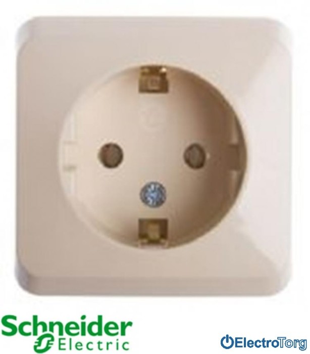 купить купить Розетка с заземлением со шторками 16A слоновая кость Prima Schneider Electric (Шнайдер Электрик)  