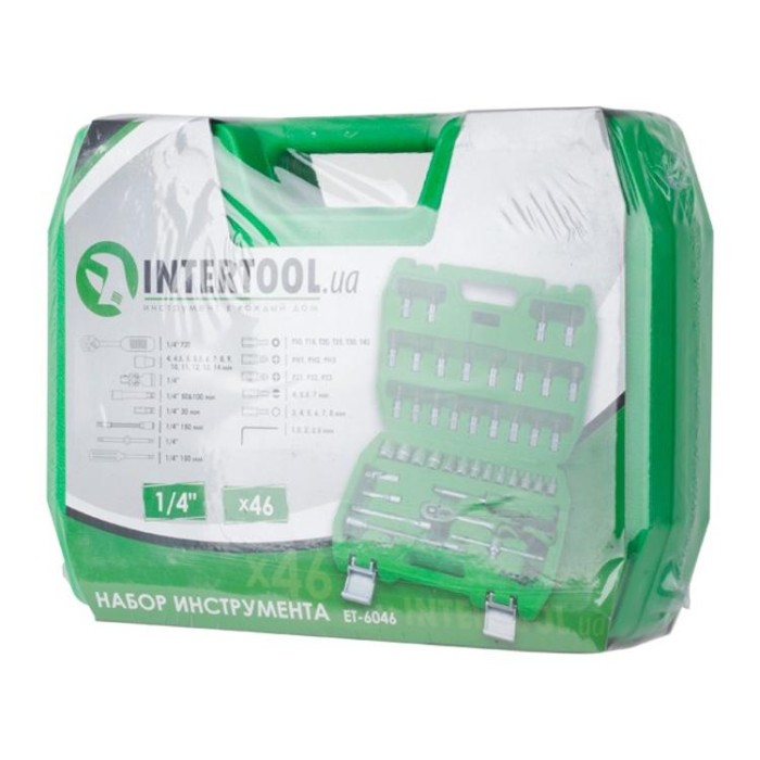 купить купить Набор инструментов 46шт, 1/4&quot;, Cr-V INTERTOOL ET-6046  