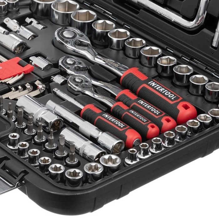 купить купить Набор инструментов 1/2&quot;&amp;3/8&quot;&amp;1/4&quot;, 126ед., Cr-V STORM INTERTOOL ET-8126  
