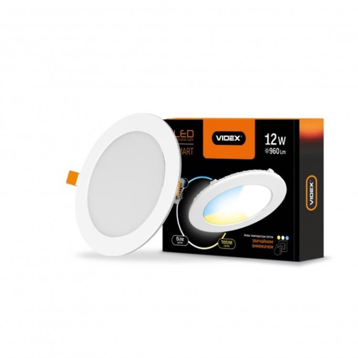 купить купить LED светильник с регулировкой яркости встроенный Круглый 12W 3000-6200K С3 VIDEX  