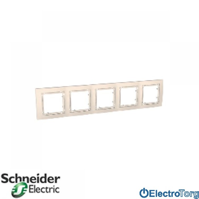 Внешняя пятерная горизонтальная рамка Unica Colors Schneider