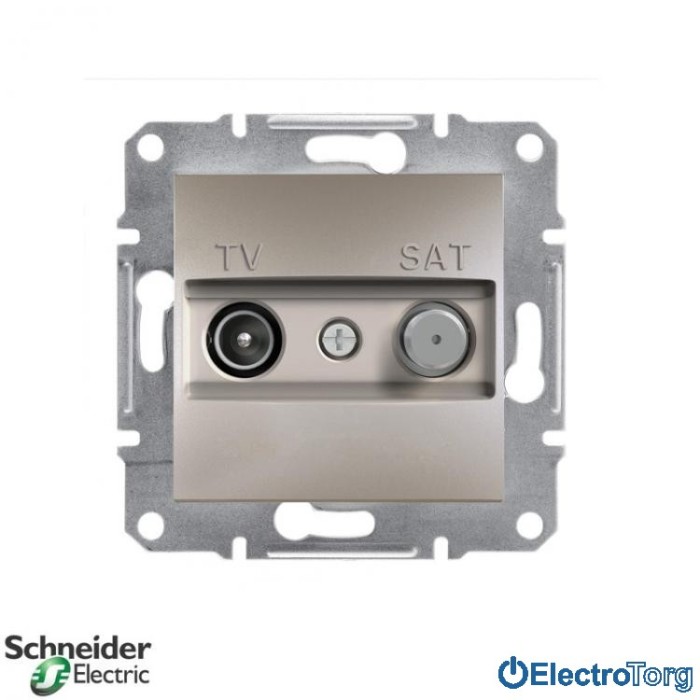 купить купить Розетка TV-SAT оконечная (1 dB) бронза Asfora Schneider Electric (Шнайдер Электрик)  