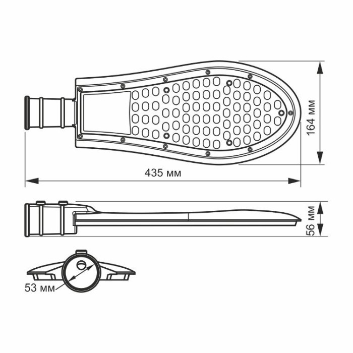 купить купить LED ліхтар вуличний VIDEX  IP65 50W 5000K VL-SLE15-506  