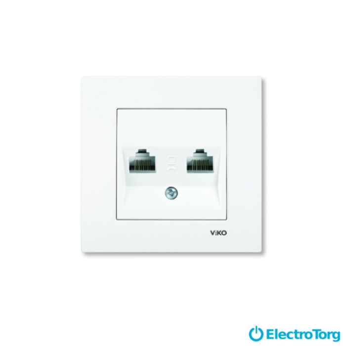 VI KO KARRE Розетка двойная компьютерная (2хRJ45  Cat6)