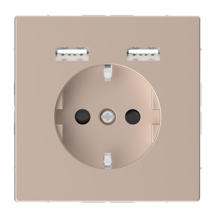 купить купить Розетка Schuko с 2- USB 2,4 A шампань SD Schneider Electric (Шнайдер Электрик)  