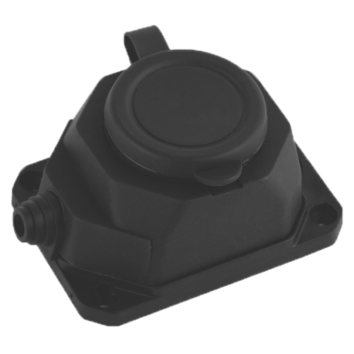 Розетка настінна з/з, 16А, каучук, (IP44), AY-KA, (55 100 00)