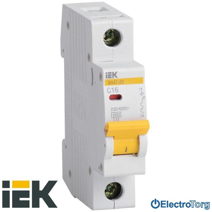 купить купить АВТОМАТИЧЕСКИЙ ВЫКЛЮЧАТЕЛЬ ВА47-29М 1P 4,5КА B 50A ИЭК(IEK)  