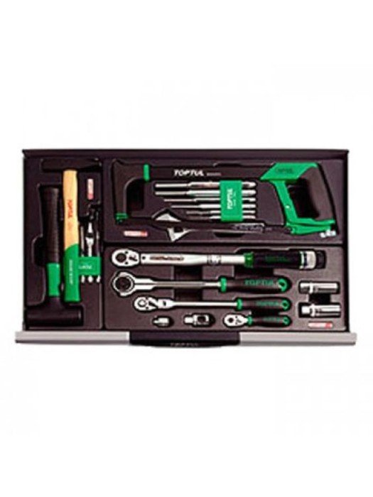 Ящик с набором инструментов для автосервиса TOPTUL (Pro-Line) 3 секции 104 ед. GCAZ0013