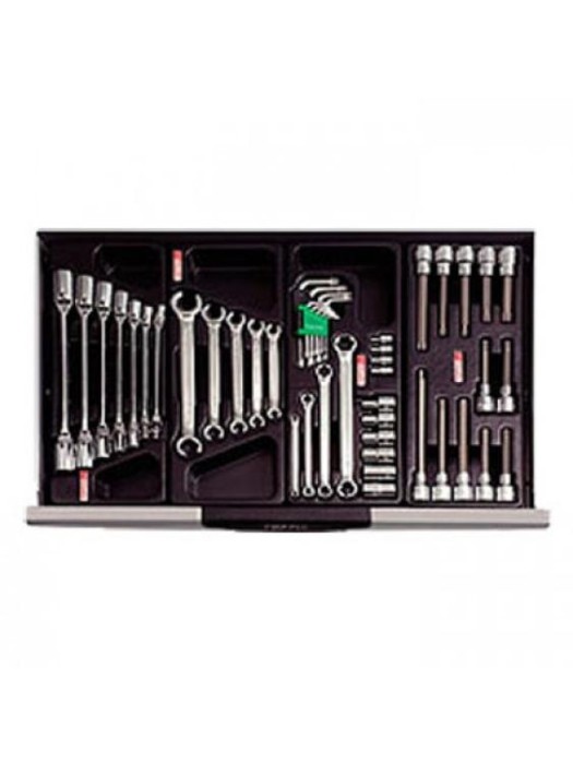 Ящик с набором инструментов для автосервиса TOPTUL (Pro-Line) 3 секции 104 ед. GCAZ0013