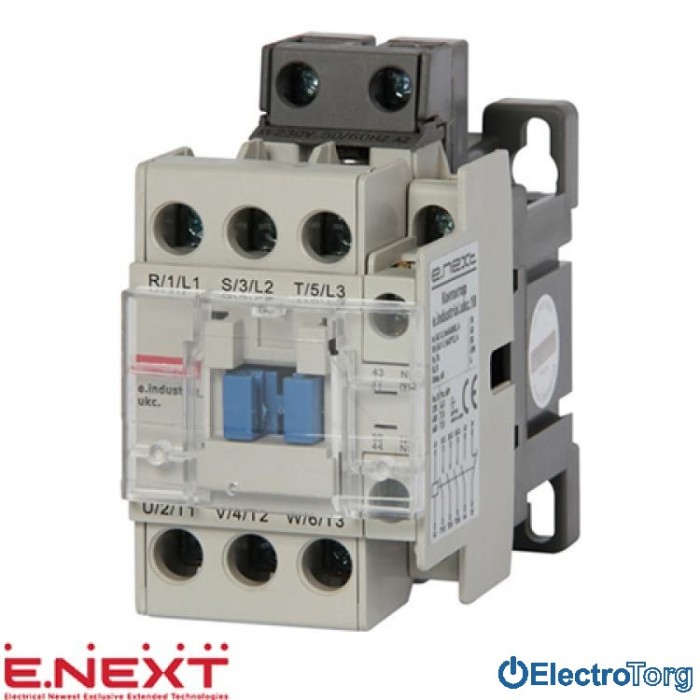 купить купить Контактор e.industrial.ukc.9.400, 9А, 400В, 1no+1nc E-next  