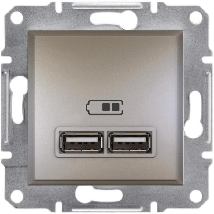 купить купить Розетка USB 2.1А бронза Asfora Schneider Electric (Шнайдер Электрик)  