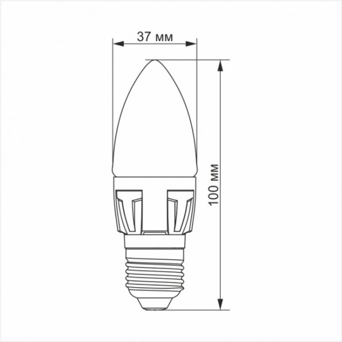 купить купить LED лампа C37 7W E27 4100K VIDEX  