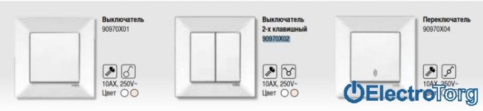 купить купить VI KO MERIDIAN  Выключатель двойной  