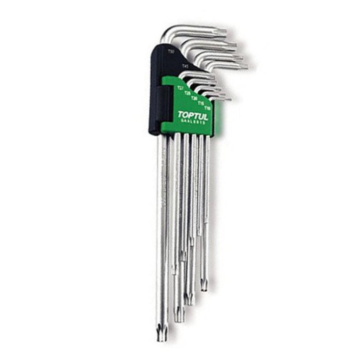 купить купить Г-образные ключи TORX TOPTUL T10-T50 9ед. супердлинные с отверстием GAAL0915  