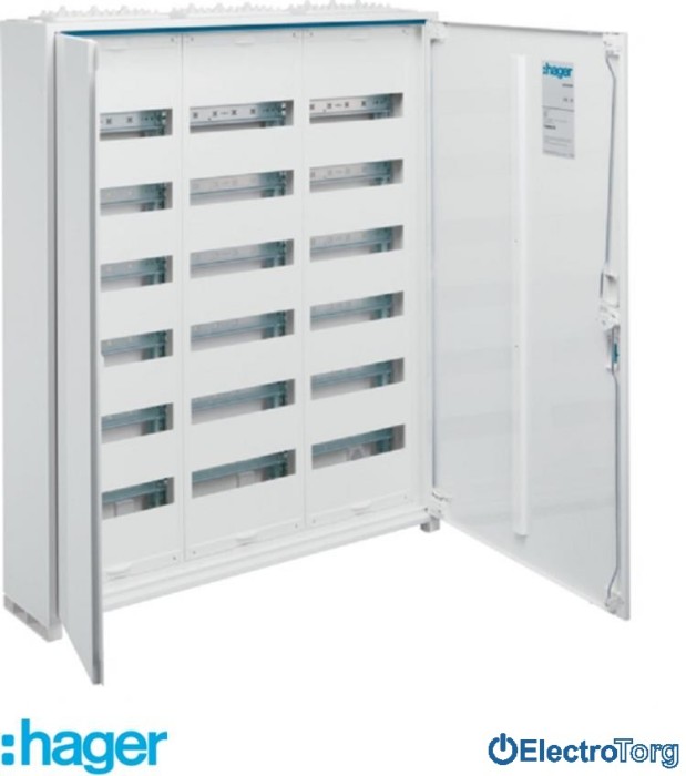 купить купить Щит Univers IP44/II 950x800x161мм 216 мод. (3x72) Hager (Хагер)  