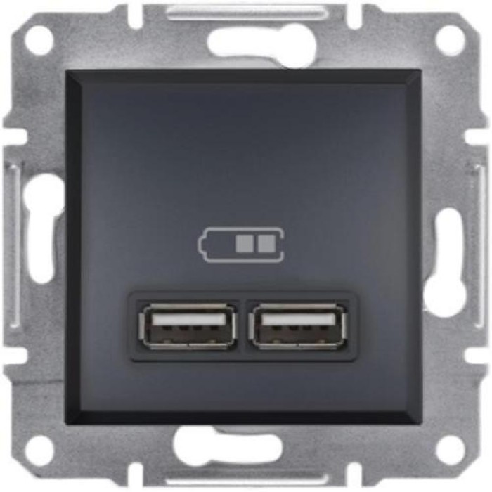 купить купить Розетка USB 2.1А антрацит Asfora Schneider Electric (Шнайдер Электрик)  