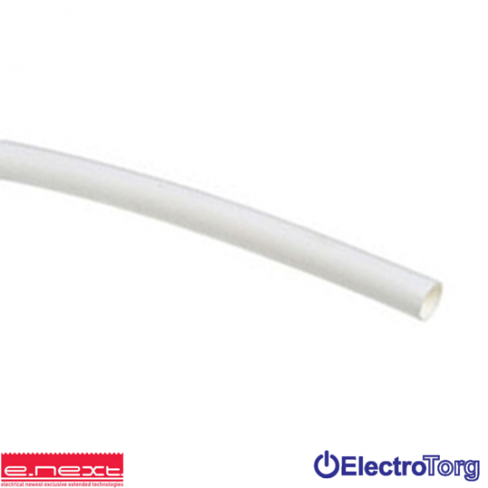 купить купить Термоусаживаемая трубка e.termo.stand.6.3.white  6/3,  1м белая E-next  