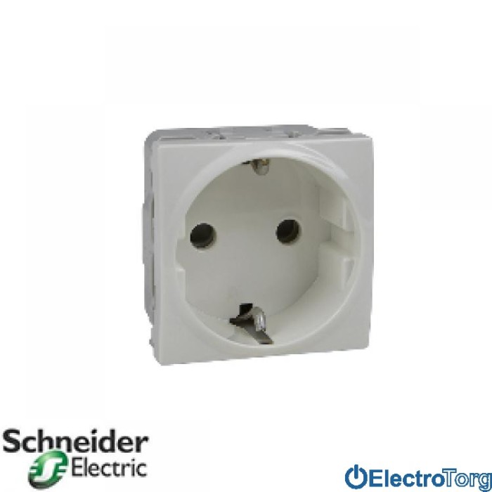 купить купить Розетка с заземлением со шторками 16А слоновая кость Unica Schneider  