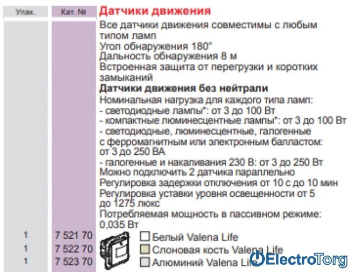 купить купить Механизм датчика движения без нейтрали слоновая кость Valena LIFE Legrand  