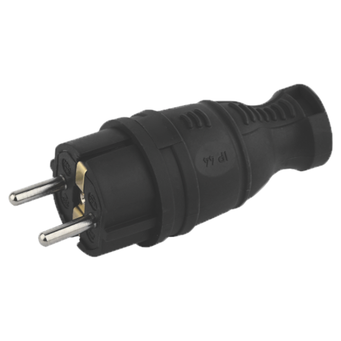 Вилка з/з, 16А, каучук, пряма, AY-KA, (55 115 00)