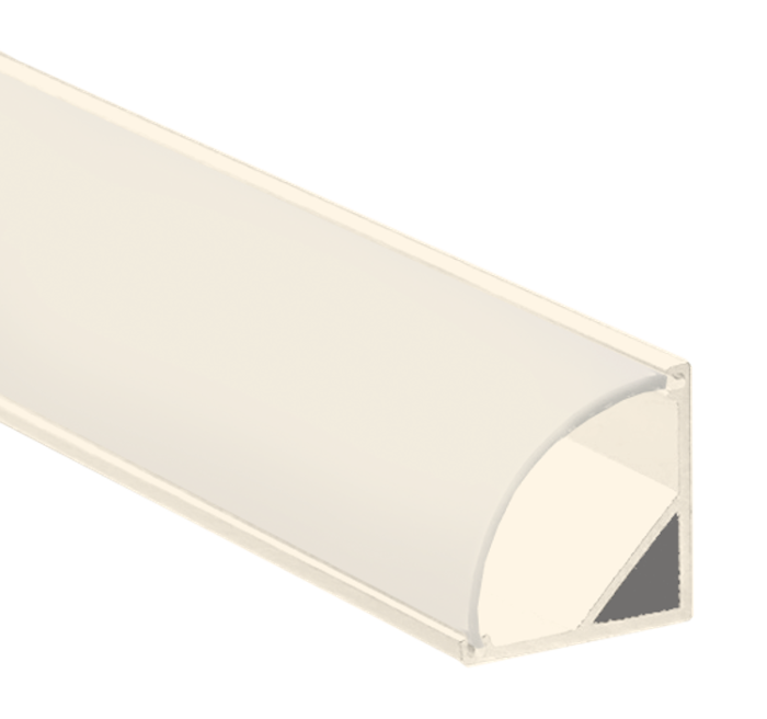 Профіль алюмінієвий (білий) LEBRON L-SP світлодіодний кутовий, матова лінза (комплект ) 2 м