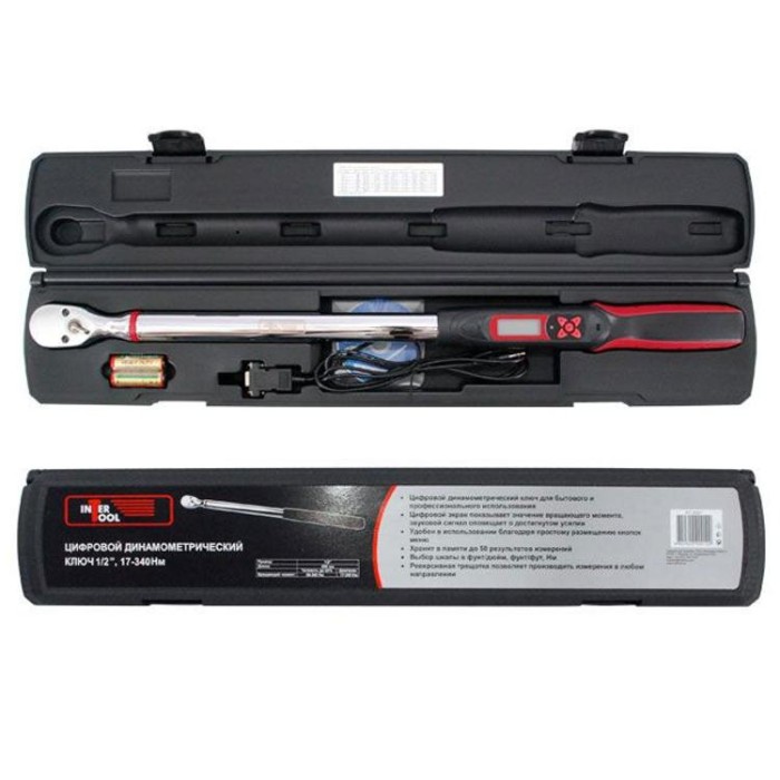 купить купить Динамометрический ключ электронный 1/2&quot;, 68-340 Нм INTERTOOL XT-9021  
