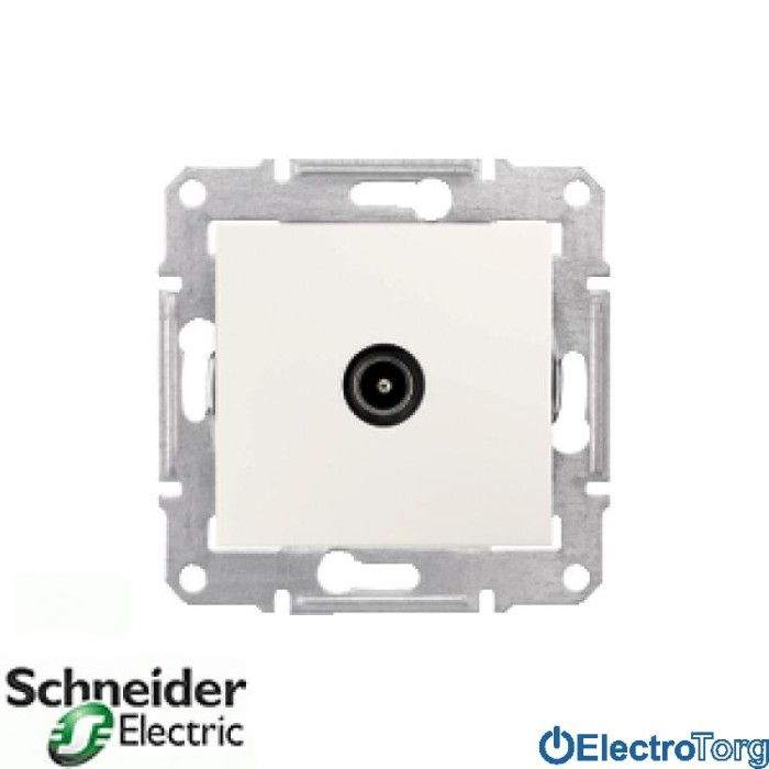TV розетка оконечная 1Дб модуль слоновая кость Sedna Schneider Electric (Шнайдер Электрик)