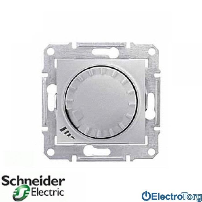 Диммер универсальный поворотно-нажимной 420VA алюминиевый Sedna Schneider Electric (Шнайдер Электрик)