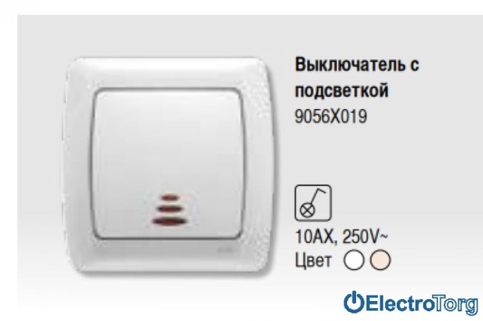 купить купить VI KO CARMEN   Выключатель с подсветкой  
