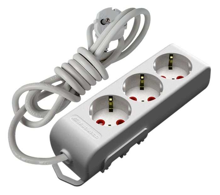 Подовжувач з/з, 3 гнізда, 3м, зі шторками, 16А, Ri-tech, Mutlusan (001 175 310002 03 00)