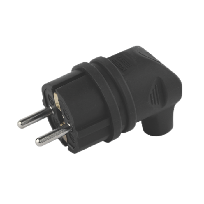 Вилка з/з, 16А, каучук, Г-подібна, AY-KA, (55 112 00 )