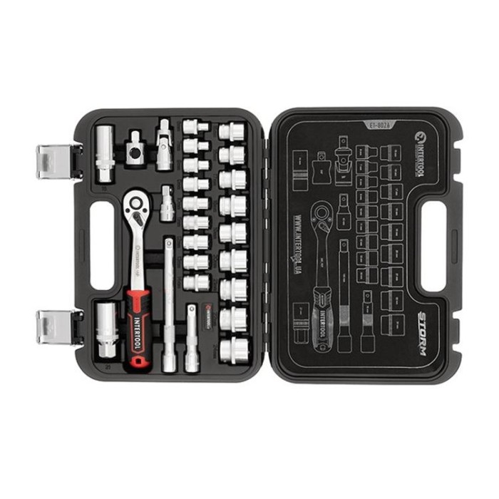 купить купить Набор инструментов 3/8&quot;, 26ед., Cr-V STORM INTERTOOL ET-8026  