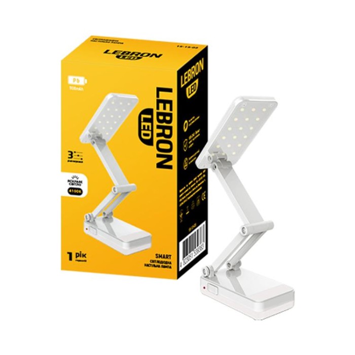 купить купить LED лампа настольная L-TL-L, 5W, 4100K, Pb 1100mA, белая Lebron  
