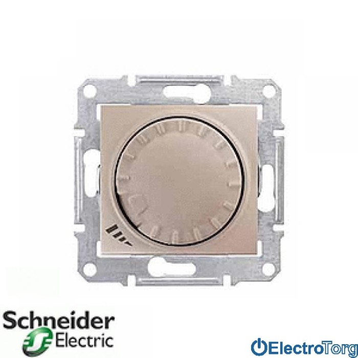 Диммер универсальный поворотно-нажимной 420VA титановый Sedna Schneider Electric (Шнайдер Электрик)