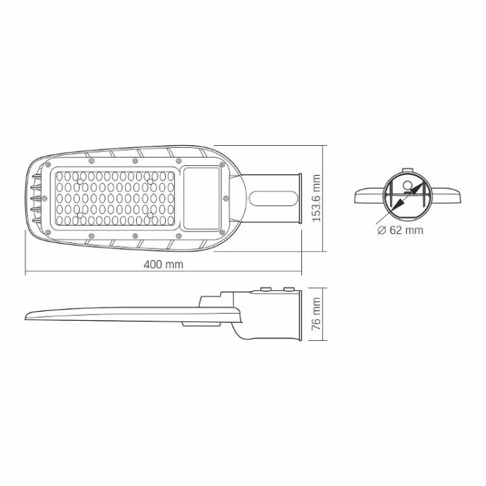 купить купить LED ліхтар вуличний VIDEX IP65 50W 5000Lm 5000K VL-SLE16-505  