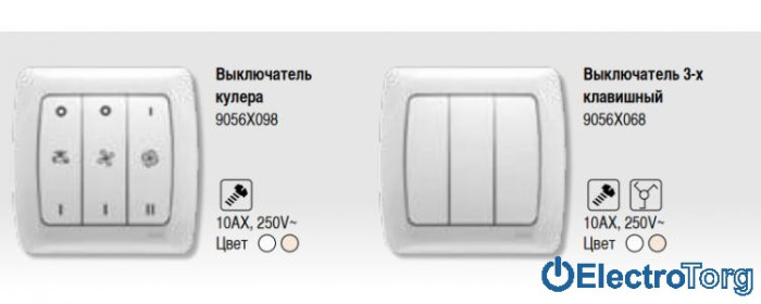 купить купить VI KO CARMEN   Выключатель тройной  