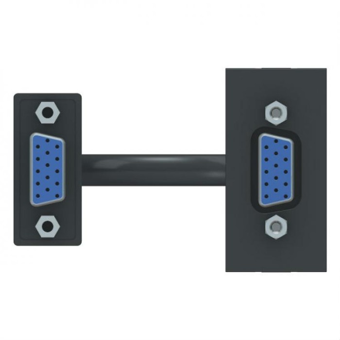 купить купить Розетка HD15 female (VGA) 1 модуль антрацит Unica New Schneider Electric (Шнайдер Электрик)  