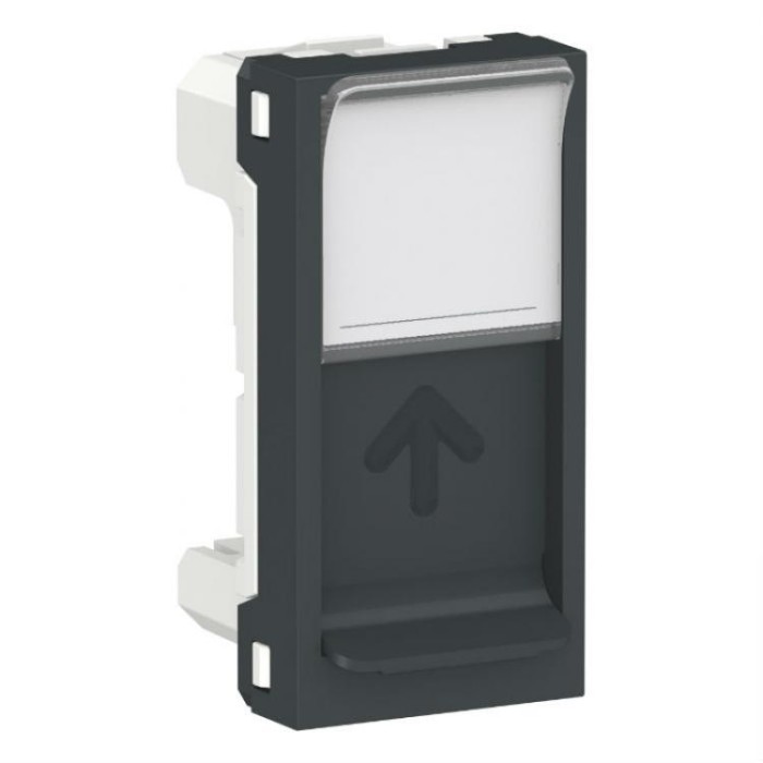 купить купить Накладка RJ45 1 модуль антрацит Unica New Schneider Electric (Шнайдер Электрик)  