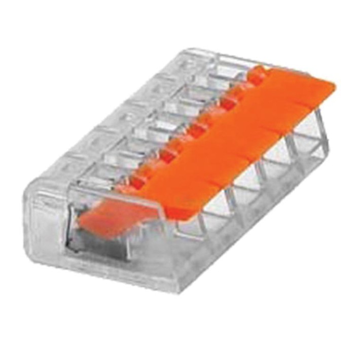 Клема з’єднувальна універсальна прозора 5 отворів